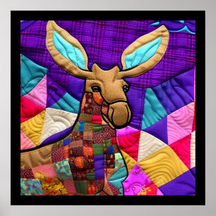 Kleine, losse kalf-quilt zoals design poster