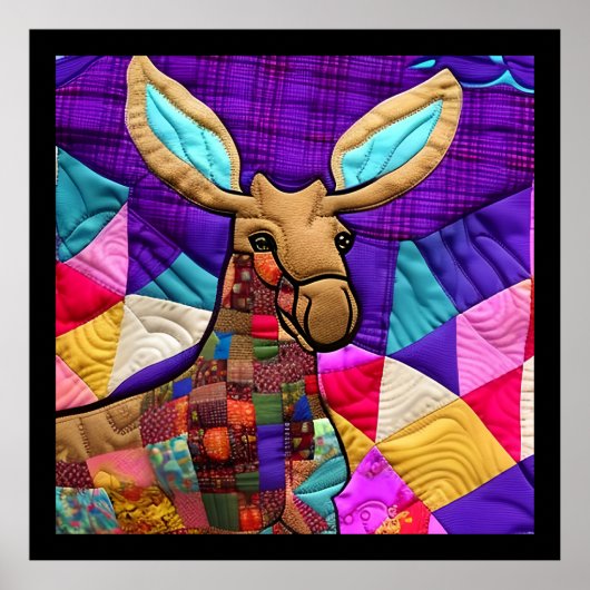 Kleine, losse kalf-quilt zoals design poster (Voorkant)