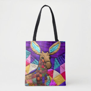 Kleine, losse kalf-quilt zoals design tote bag