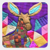 Kleine, losse kalf-quilt zoals design vierkante sticker (Voorkant)