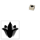 Kleine Lotus bloesem bloem mooi mysterieus Rubberstempel (Gestempeld)
