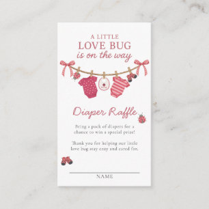 Kleine Love Bug Waslijn Baby Shower Informatiekaartje