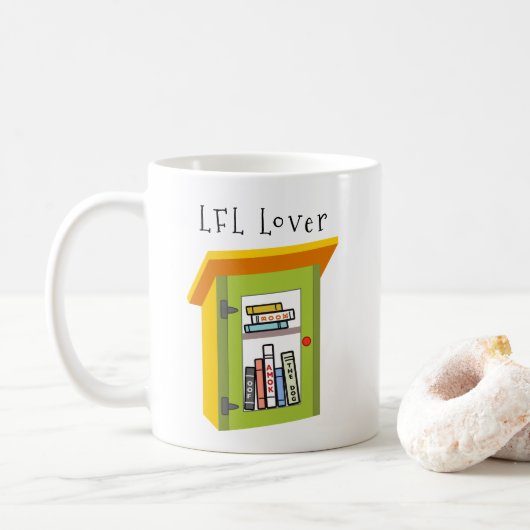 Kleine Lover Free Library (LFL) Koffiemok (Met donut)