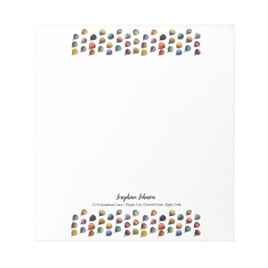 Kleine luchtballonvlekvormers met tulpige stekelst notitieblok (Voorkant)