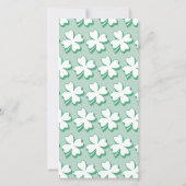 Kleine Lucky Shamrock Zwangerschapsaankondiging Aankondiging (Achterkant)