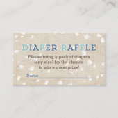 Kleine Luier Raffle Ticket voor Baby shower Informatiekaartje (Voorkant)