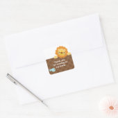 Kleine luiers en vogelplukkers vierkante sticker (Envelop)
