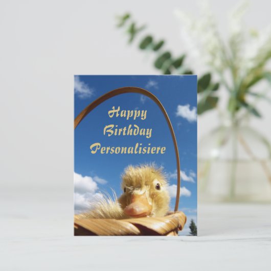 kleine luiken in de blauwe lucht , sjabloon briefkaart (Staand voorkant)