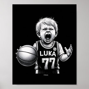 Kleine Luka huilt omdat hij boos is en ruzie maakt Poster