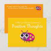 Kleine Lunchbox-lessen - Positieve gedachten Briefkaart (Voorkant / Achterkant)