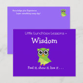 Kleine Lunchbox Lessen - Wisdom Briefkaart (Voorkant / Achterkant)