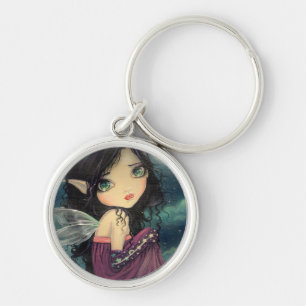 Kleine Maan Groot-Oog Fee Fantasie Kunst Sleutelhanger
