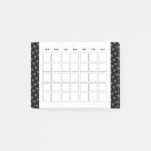 Kleine maandelijkse kalender planner post-it® notes (Voorkant)