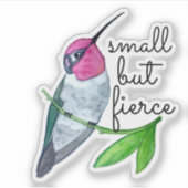 Kleine maar felle Anna's Hummingbird Sticker (Voorkant)