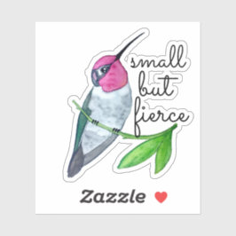 Kleine maar felle Anna's Hummingbird Sticker