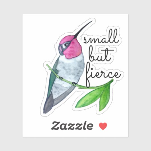 Kleine maar felle Anna's Hummingbird Sticker (Vel)