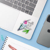 Kleine maar felle Anna's Hummingbird Sticker (Laptop met iPhone)