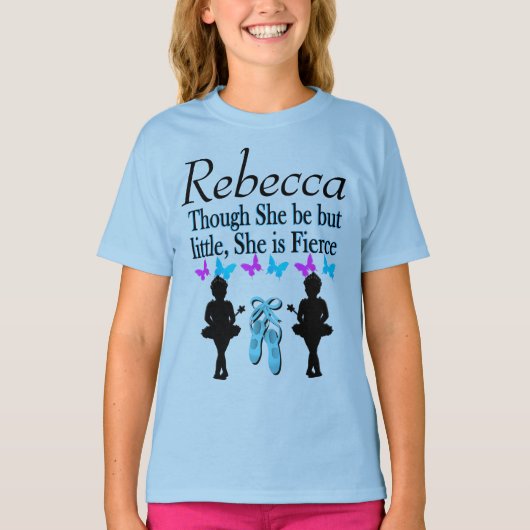 KLEINE MAAR FELLE BALLETDANSER GEPERSONALISEERD SH T-SHIRT (Voorkant)