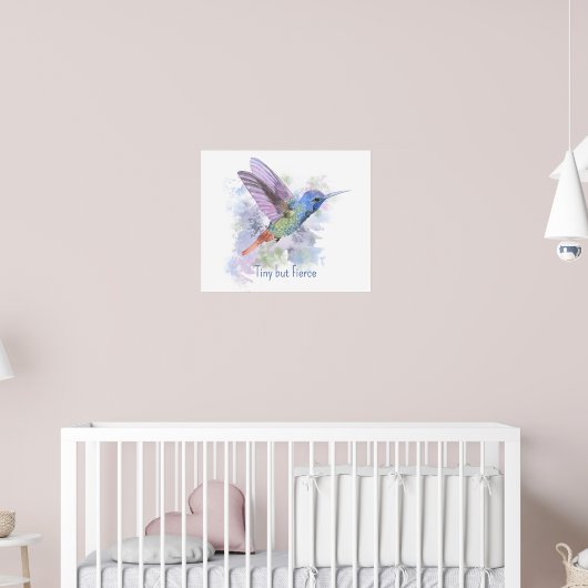Kleine maar felle citaat grillige Rufous Hummingbi Poster (Kinderkamer 2)
