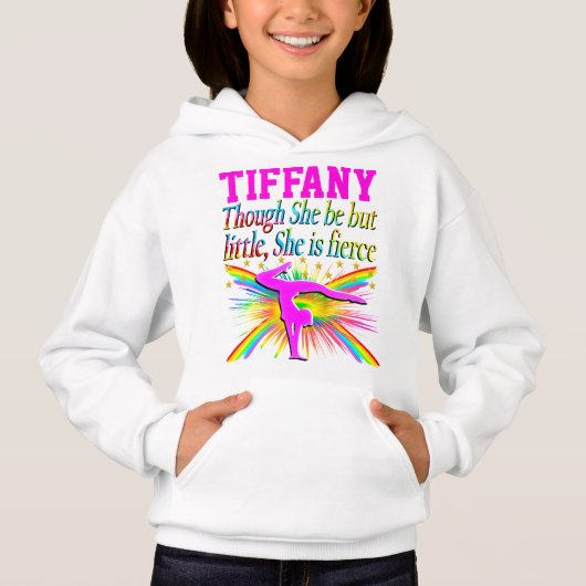KLEINE MAAR FELLE GEPERSONALISEERDE GYMNAST HOODIE (Voorkant)
