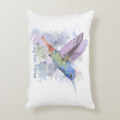 Kleine maar Felle Quote Whimsical Rufous Kolibrie Accent Kussen (Voorkant(Verticaal))