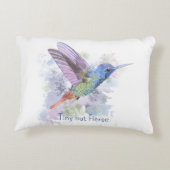 Kleine maar Felle Quote Whimsical Rufous Kolibrie Accent Kussen (Achterkant)