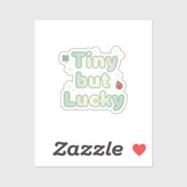 Kleine Maar Gelukkige Mopshartige Baby Lettertype Sticker