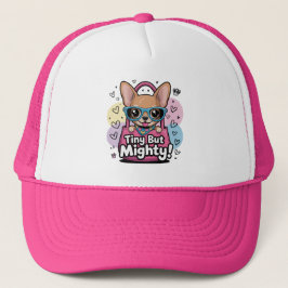 Kleine maar Moedige Chihuahua Dames Hoodies & Swea Trucker Pet