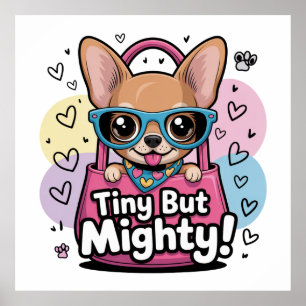 Kleine maar Moedige Chihuahua Posters & Prints