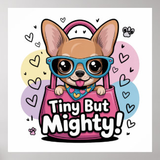 Kleine maar Moedige Chihuahua Posters & Prints