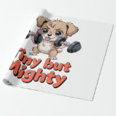 Kleine Maar Moedige Puppy Cadeaupapier (Uitgerold)