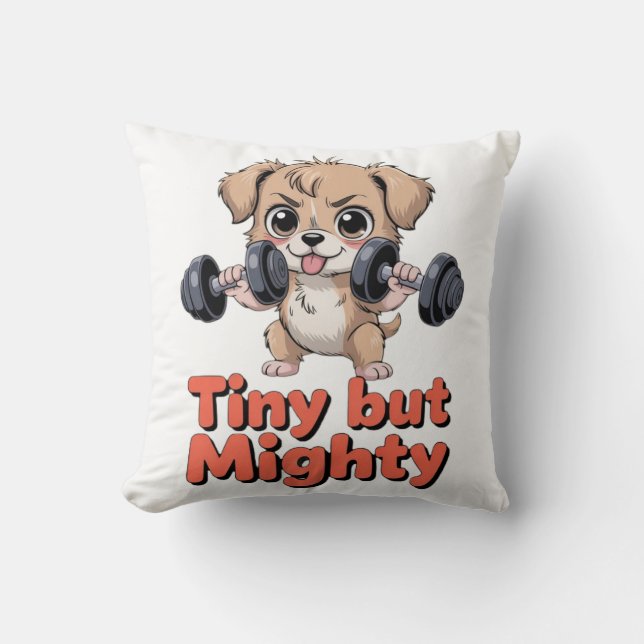 Kleine Maar Moedige Puppy Kussen (Voorkant)