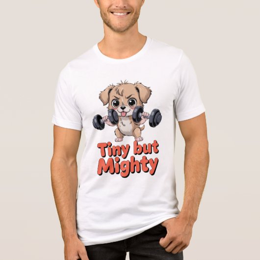 Kleine Maar Moedige Puppy Tri-Blend Shirt (Voorkant)