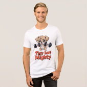 Kleine Maar Moedige Puppy Tri-Blend Shirt (Voorkant volledig)