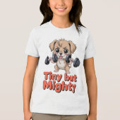 Kleine Maar Moedige Puppy Tri-Blend Shirt (Voorkant)