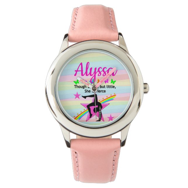 KLEINE MAAR VEILIGE GYMNASTICS GIRL-ONTWERP HORLOGE (Voorkant)