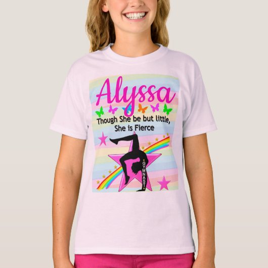KLEINE MAAR VEILIGE GYMNASTICS GIRL-ONTWERP T-SHIRT (Voorkant)