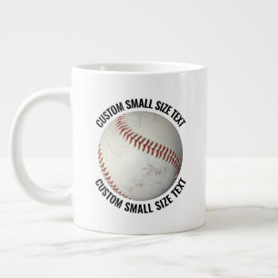 Kleine Maat Gepersonaliseerde Tekst Honkbal Op Maa Grote Koffiekop