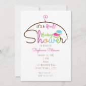 Kleine Macarons Meisje Baby Douche Uitnodigingen (Voorkant)