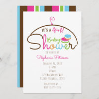 Kleine Macarons Meisje Baby Douche Uitnodigingen