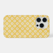 Kleine madeliefjes, gelukkige gezichten in gele te iPhone hoesje (Achterkant horizontaal)