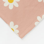 Kleine Madeliefjes - stoffig abrikoos Fleece Deken (Hoek)