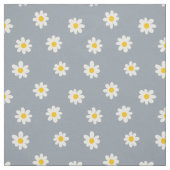 Kleine Madeliefjes / stoffig staalgrijs Stof (Swatch)