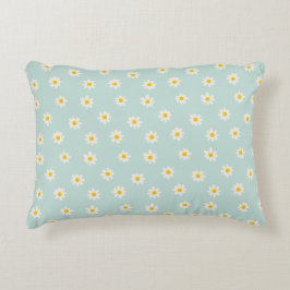Kleine Madeliefjes - zachte teal Accent Kussen