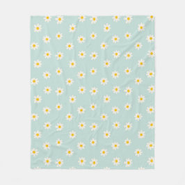 Kleine Madeliefjes - zachte teal Fleece Deken