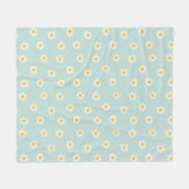 Kleine Madeliefjes - zachte teal Fleece Deken (Voorkant (Horizontaal))