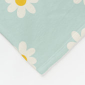 Kleine Madeliefjes - zachte teal Fleece Deken (Hoek)
