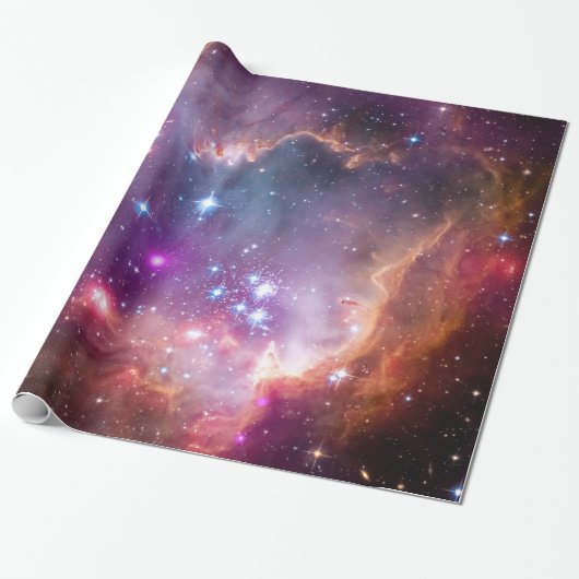 Kleine magellanic Cloud Galaxy Space Cadeaupapier (Uitgerold)