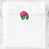 Kleine magenta Geraniums Ronde Sticker (Tas)