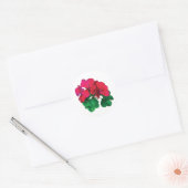 Kleine magenta Geraniums Ronde Sticker (Envelop)